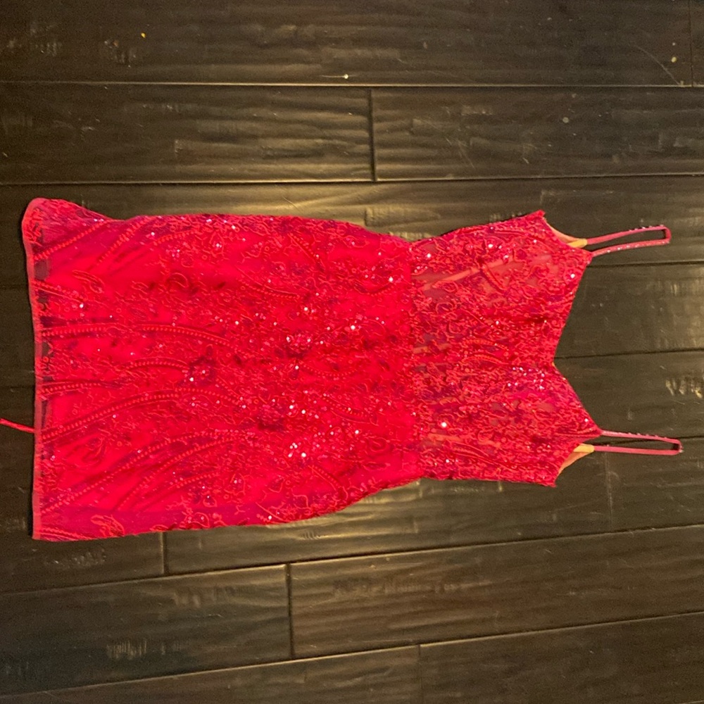 BEAUTIFUL!! Sherri Hill Size 4 pink dress with Sequins